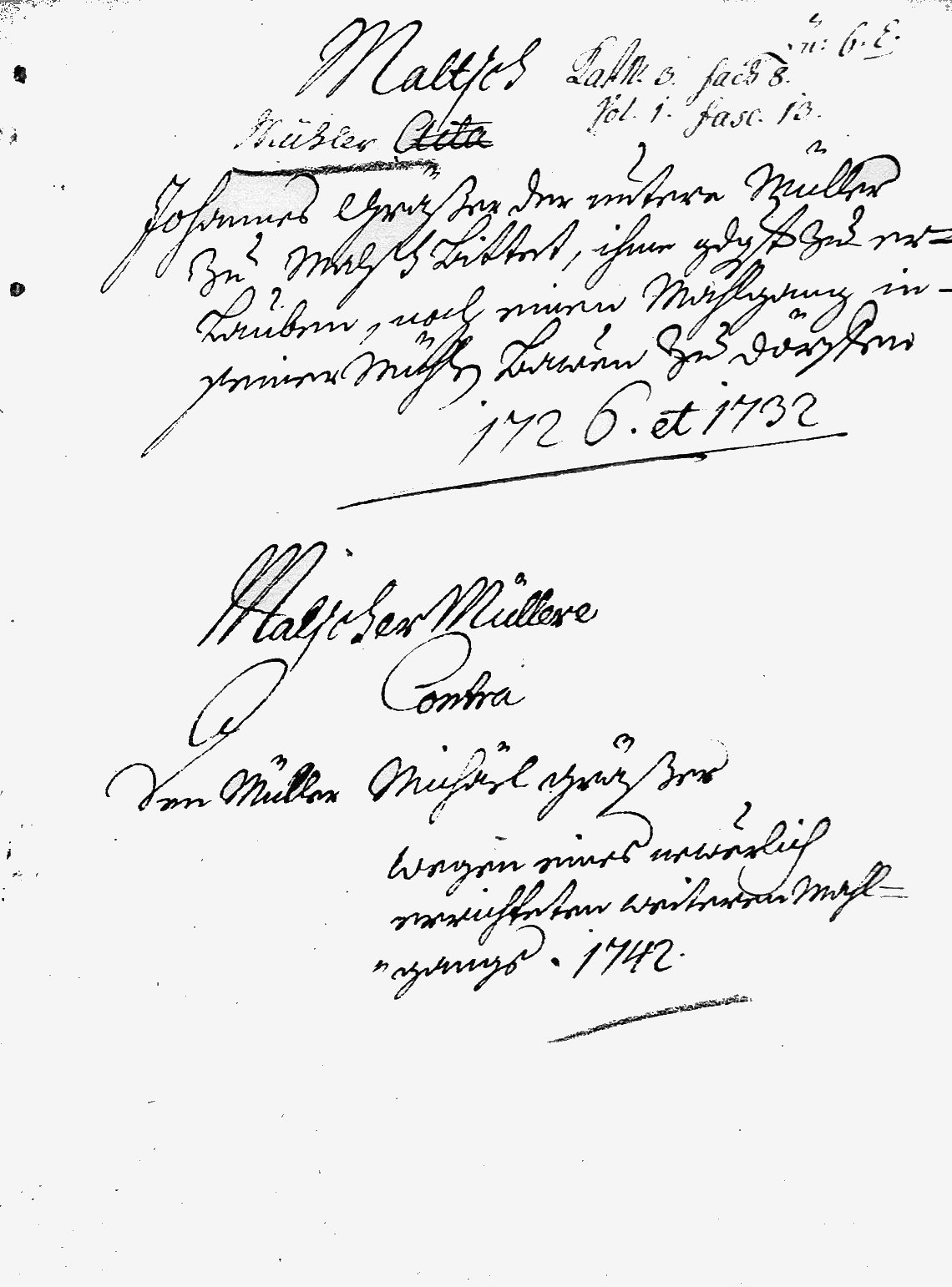 Gesuch des Müllers Michael Gräßer für einen zweiten Mahlgang, 1742