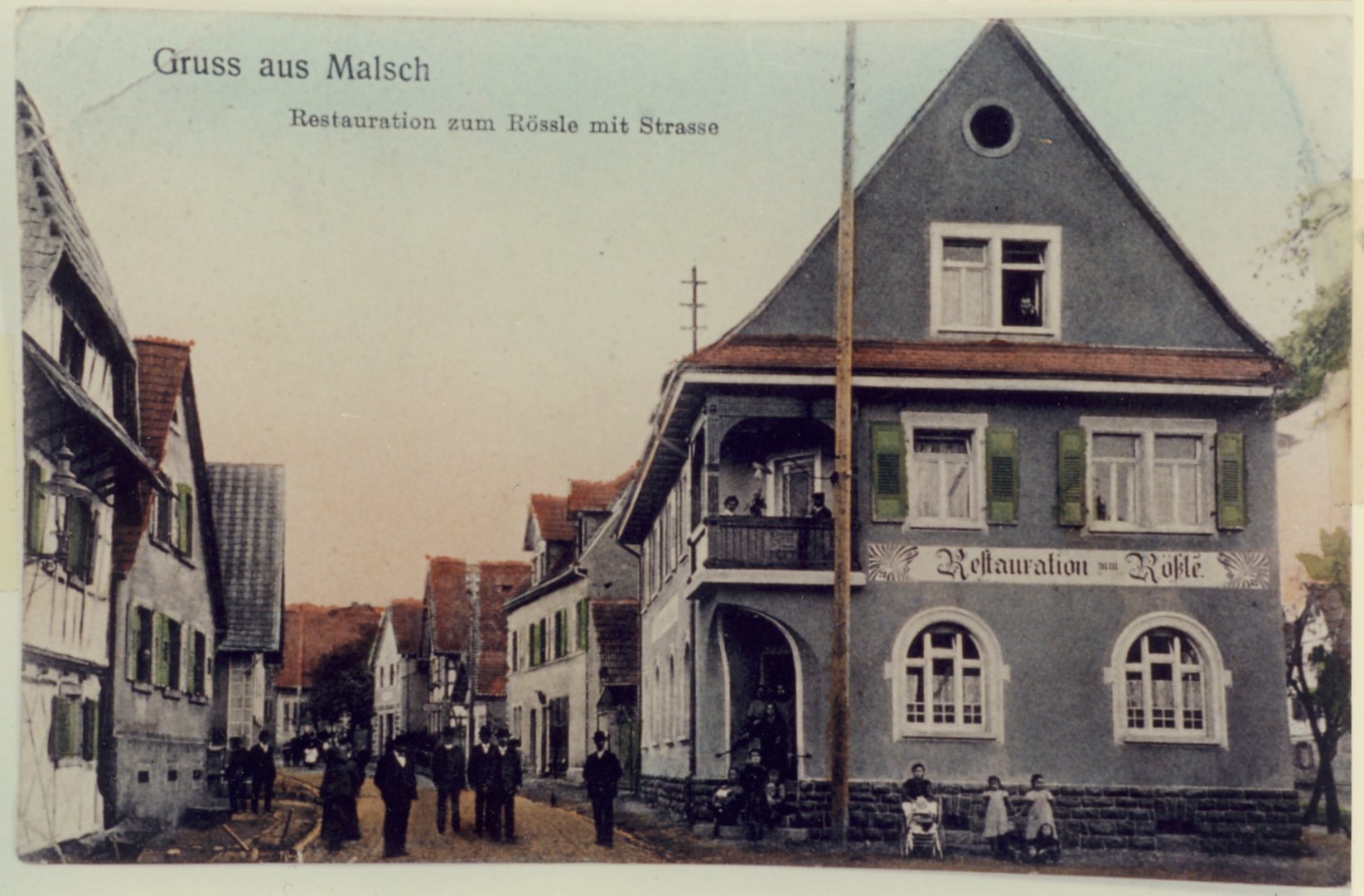 Gasthaus Rössle um 1920, Hauptstraße